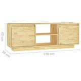 TV Cabinet 110x30x40 cm Solid Pinewood