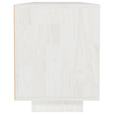 TV Cabinet White 110x30x40 cm Solid Pinewood