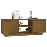TV Cabinet Honey Brown 110x30x40 cm Solid Pinewood