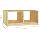 Coffee Table 75x50x33.5 cm Solid Firwood - Low Angle