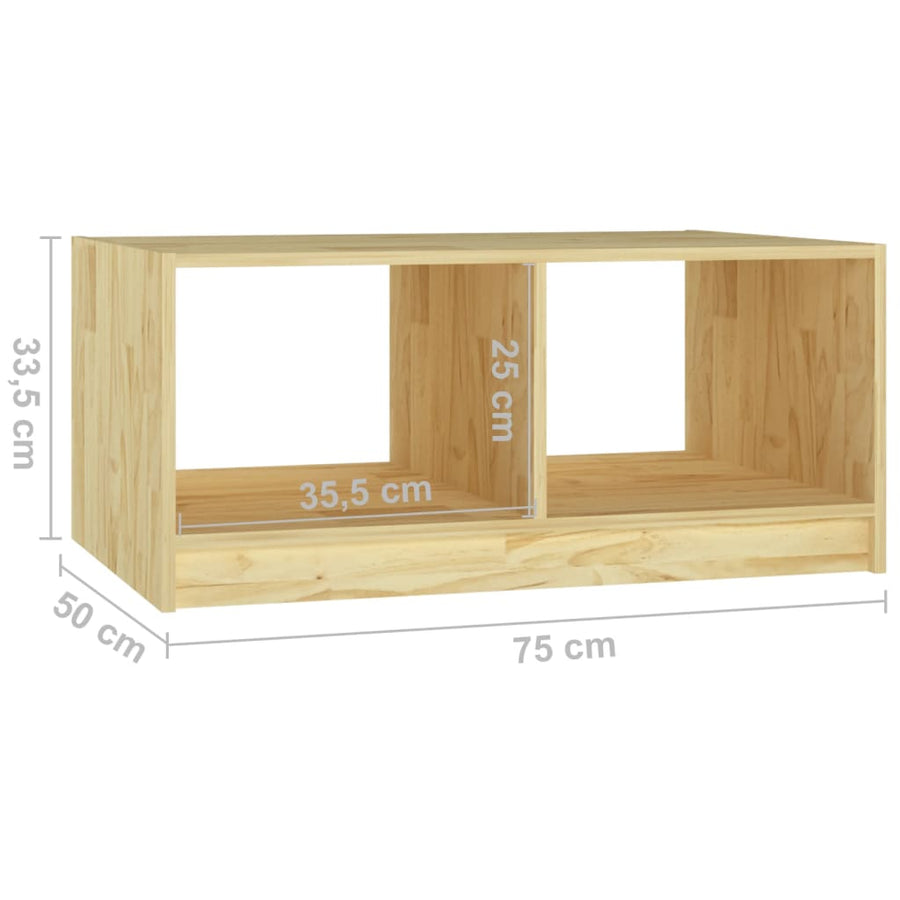 Coffee Table 75x50x33.5 cm Solid Pinewood