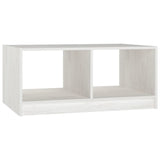 Coffee Table White 75x50x33.5 cm Solid Pinewood