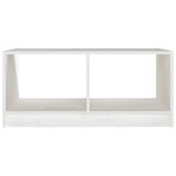 Coffee Table White 75x50x33.5 cm Solid Pinewood - 45-Degree Angle