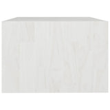Coffee Table White 75x50x33.5 cm Solid Pinewood