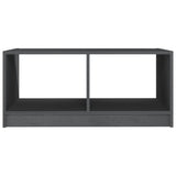 Coffee Table Grey 75x50x33.5 cm Solid Pinewood - 45-Degree Angle