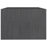 Coffee Table Grey 75x50x33.5 cm Solid Pinewood - Rear View