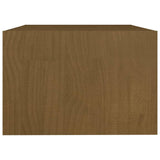 Coffee Table Honey Brown 75x50x33.5 cm Solid Pinewood - Rear View
