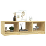 Coffee Table 110x50x34 cm Solid Pinewood - Top-Down View