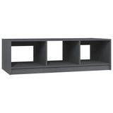 Coffee Table Grey 110x50x34 cm Solid Pinewood - Front View