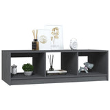 Coffee Table Grey 110x50x34 cm Solid Pinewood - Top-Down View