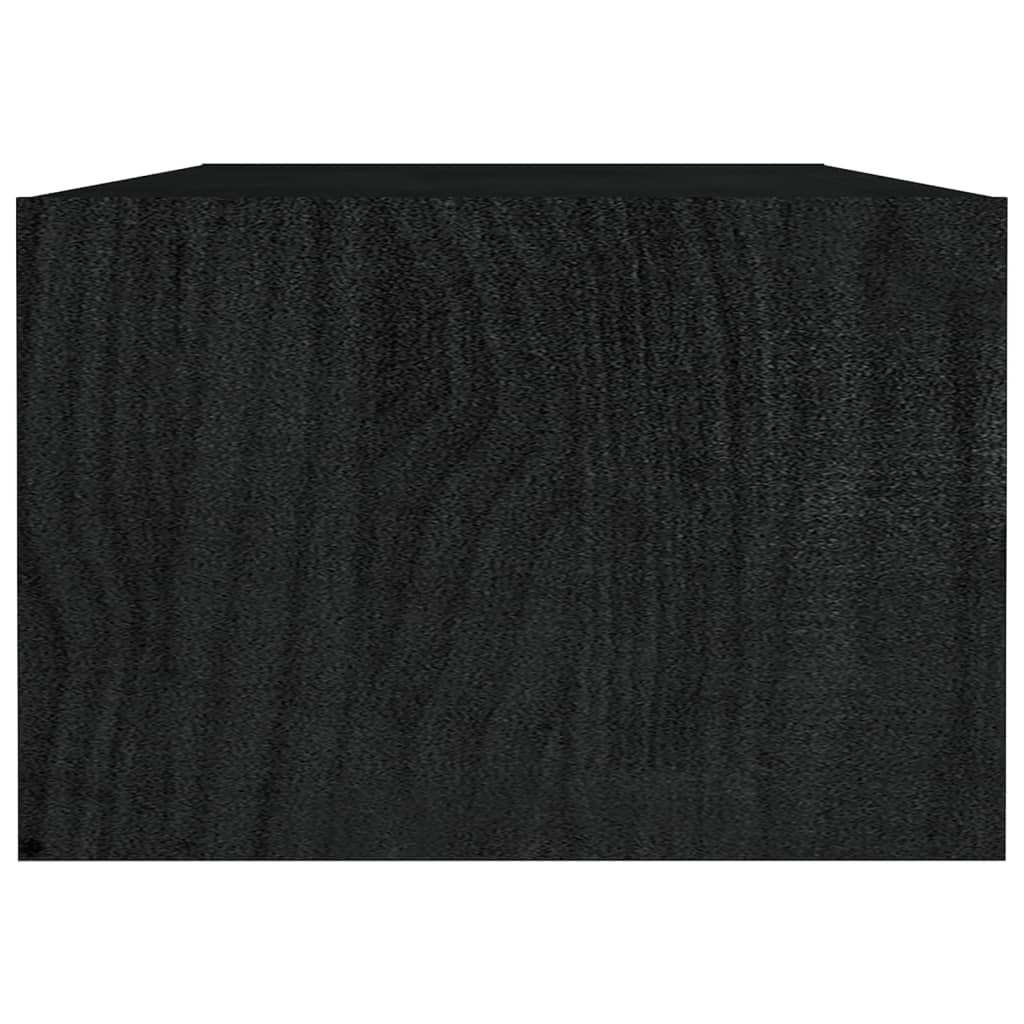 Coffee Table Black 110x50x34 cm Solid Pinewood