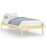 Bed Frame without Mattress Solid Wood 90x190 cm - Front View