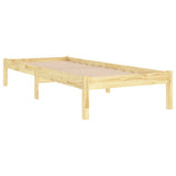 Bed Frame without Mattress Solid Wood 90x190 cm - Side View