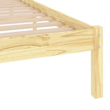 Bed Frame without Mattress Solid Wood 90x190 cm - Rear View
