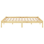 Bed Frame without Mattress Solid Wood 135x190 cm