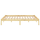 Bed Frame without Mattress Solid Wood 135x190 cm - 45-Degree Angle