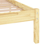Bed Frame without Mattress Solid Wood 150x200 cm - Rear View