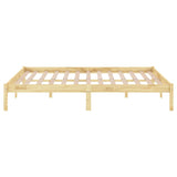 Bed Frame without Mattress Solid Wood 183x203 cm King - 45-Degree Angle