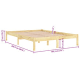 Bed Frame without Mattress Solid Wood 183x203 cm King - Low Angle