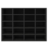 Shoe Rack Engineered Wood 92x30x67.5 cm Black
