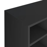 Shoe Rack Engineered Wood 92x30x67.5 cm Black - 45-Degree Angle