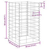 Gabion Raised Beds 3 pcs 30x30x50 cm Iron
