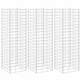 Gabion Raised Beds 3 pcs 30x30x100 cm Iron