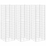 Gabion Raised Beds 3 pcs 30x30x100 cm Iron
