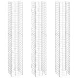 Gabion Raised Beds 3 pcs 30x30x200 cm Iron