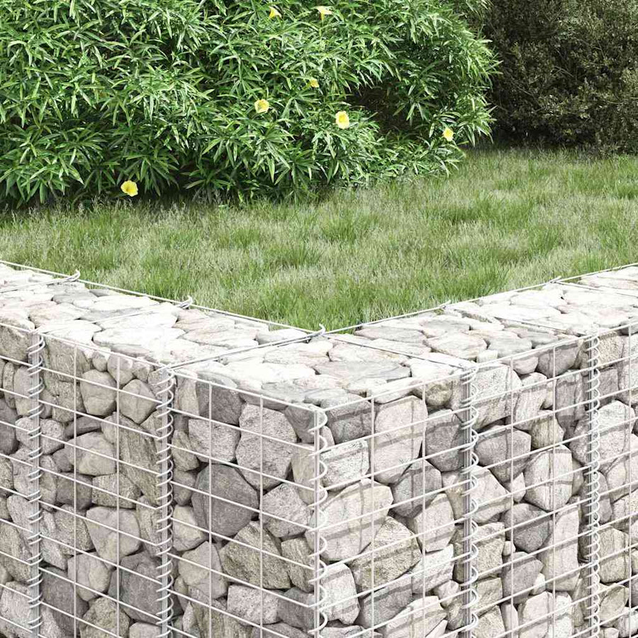 Gabion Raised Beds 3 pcs 30x30x200 cm Iron