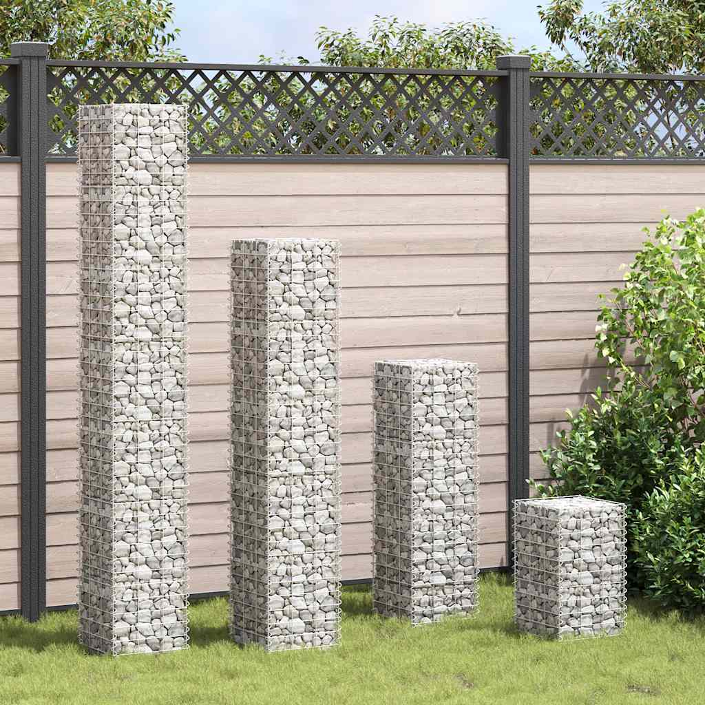 Gabion Raised Beds 4 pcs 30x30x50/100/150/200 cm Iron