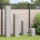 Gabion Raised Beds 4 pcs 30x30x50/100/150/200 cm Iron - Front View