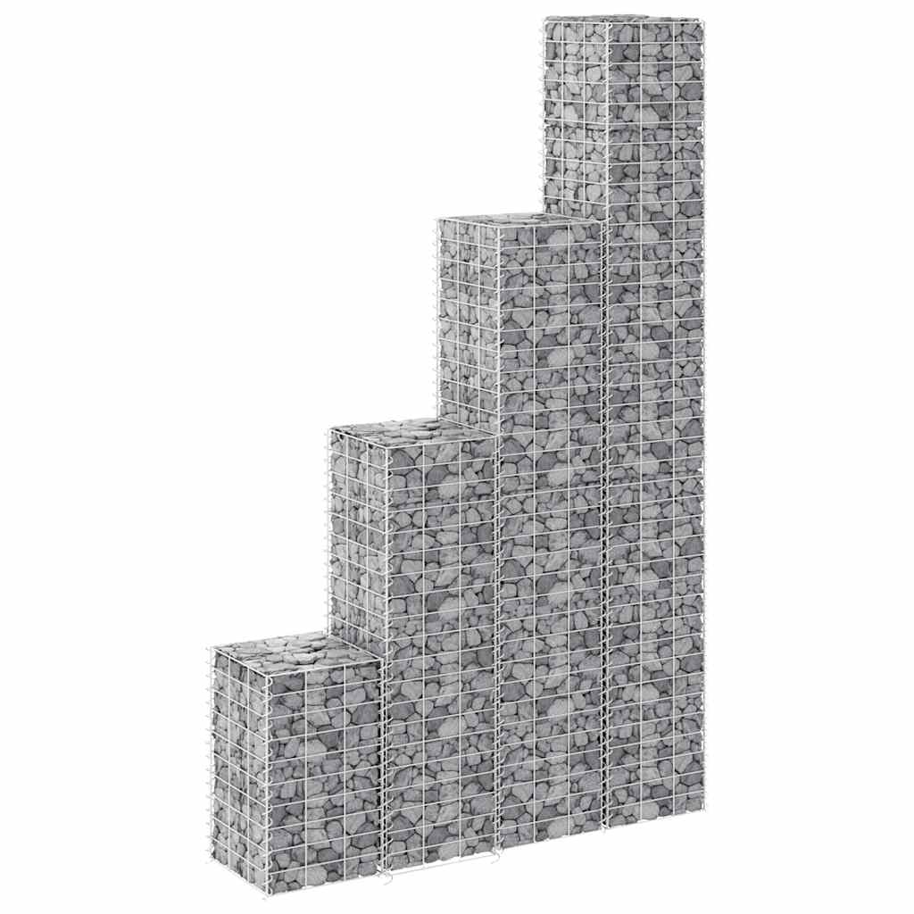 Gabion Raised Beds 4 pcs 30x30x50/100/150/200 cm Iron