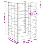 Gabion Raised Beds 4 pcs 30x30x50/100/150/200 cm Iron