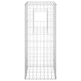 Gabion Basket Posts 2 pcs 40x40x100 cm Iron