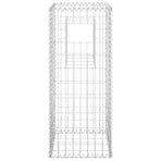 Gabion Basket Posts 2 pcs 40x40x100 cm Iron