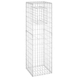 Gabion Basket Posts 2 pcs 40x40x140 cm Iron