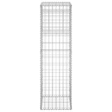 Gabion Basket Posts 2 pcs 40x40x140 cm Iron
