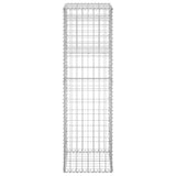 Gabion Basket Posts 2 pcs 40x40x140 cm Iron - 45-Degree Angle