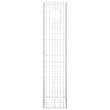 Gabion Basket Post 40x40x180 cm Iron - Side View