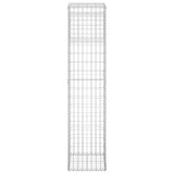 Gabion Basket Posts 2 pcs 40x40x180 cm Iron