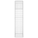Gabion Basket Posts 2 pcs 40x40x180 cm Iron - 45-Degree Angle