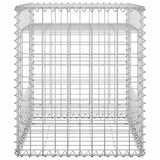 Gabion Basket Posts 2 pcs 50x50x60 cm Iron
