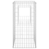 Gabion Basket Posts 2 pcs 50x50x100 cm Iron