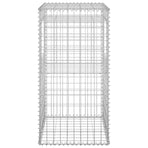 Gabion Basket Posts 2 pcs 50x50x100 cm Iron