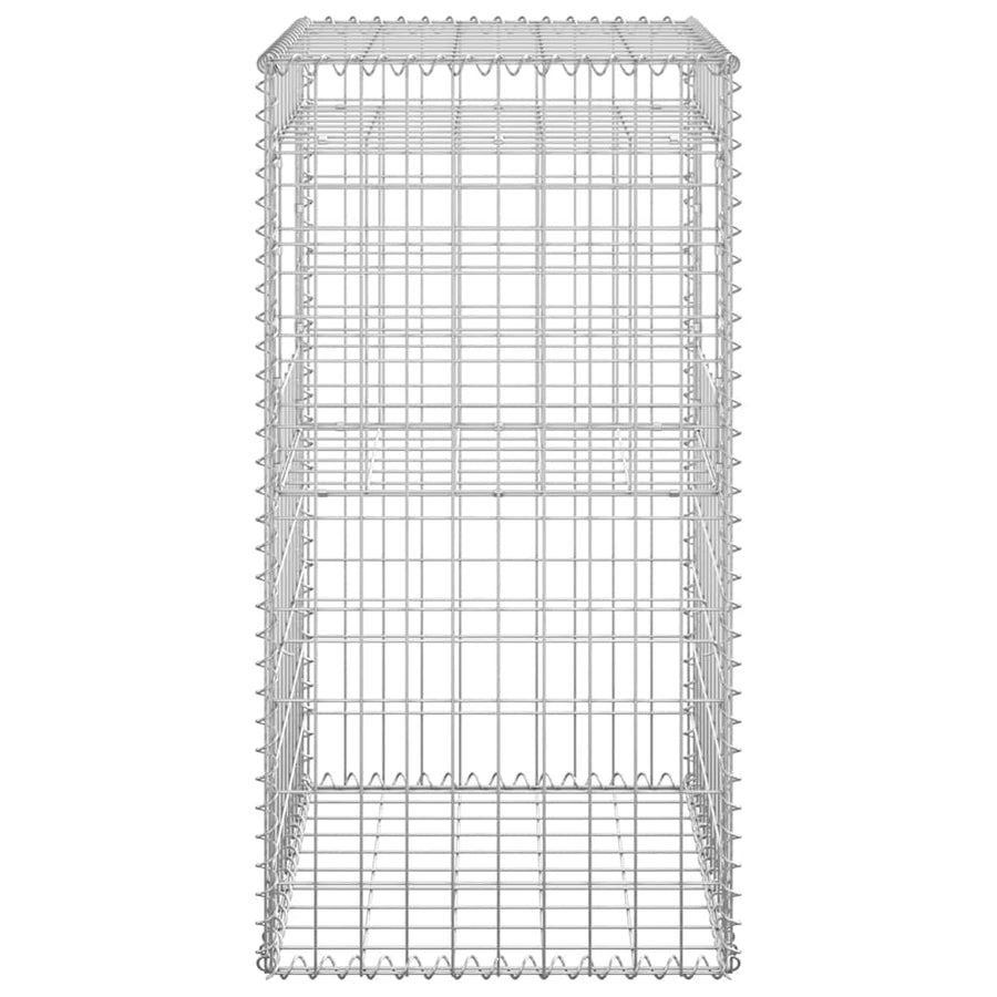 Gabion Basket Posts 2 pcs 50x50x100 cm Iron