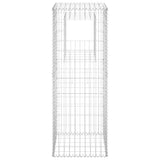 Gabion Basket Post 50x50x140 cm Iron - Side View