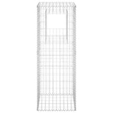 Gabion Basket Posts 2 pcs 50x50x140 cm Iron