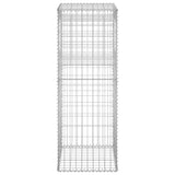 Gabion Basket Posts 2 pcs 50x50x140 cm Iron
