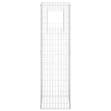 Gabion Basket Post 50x50x180 cm Iron - Side View